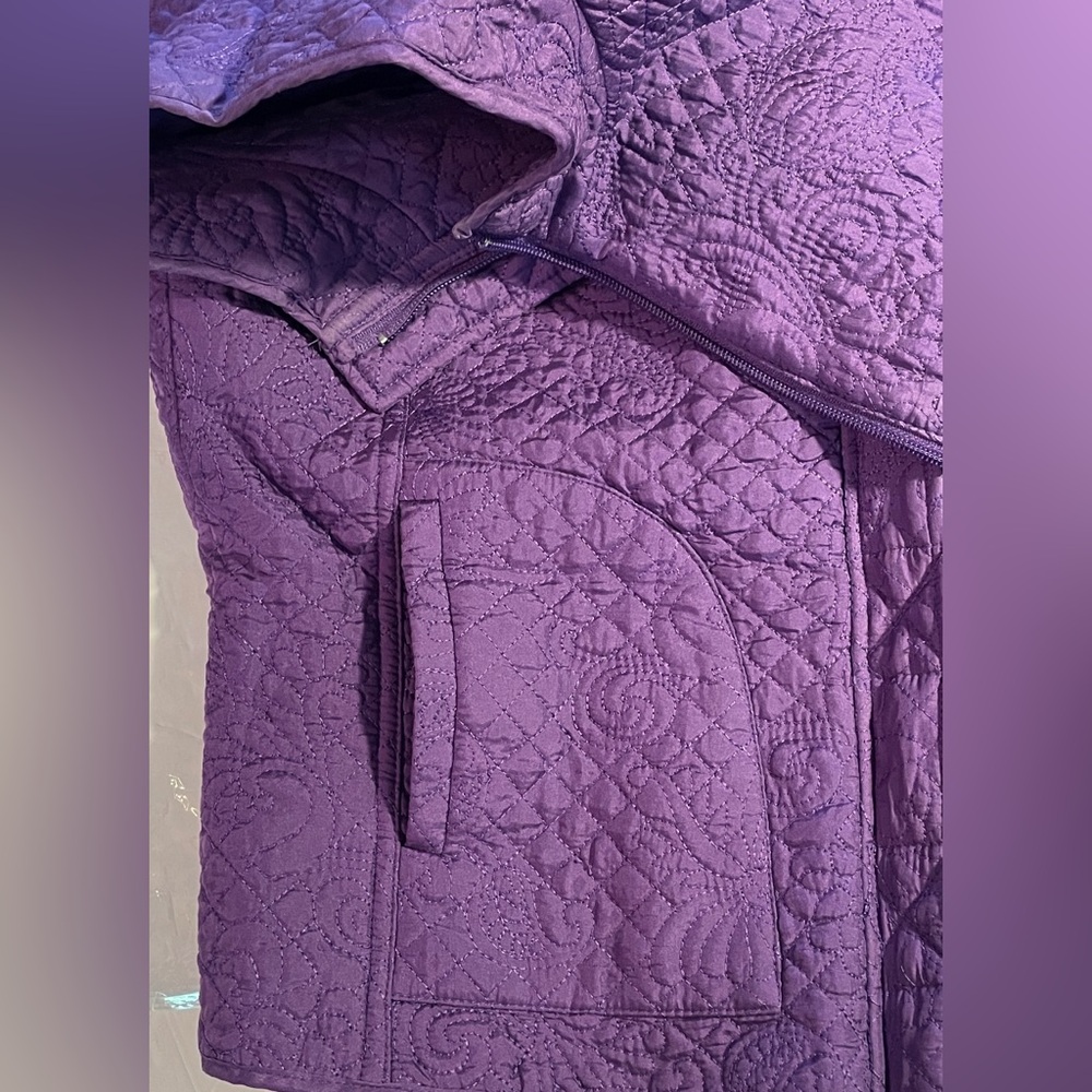 Christopher & Banks Purple Quilted Vest Size L - Picture 4 of 5